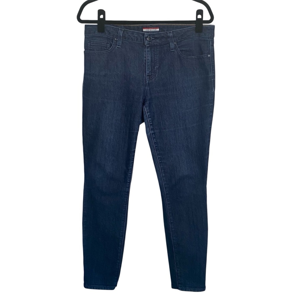 Tommy Hilfiger Jeans Women’s 8 Dark Wash Blue Denim Stretch Mid Rise Classic Fit